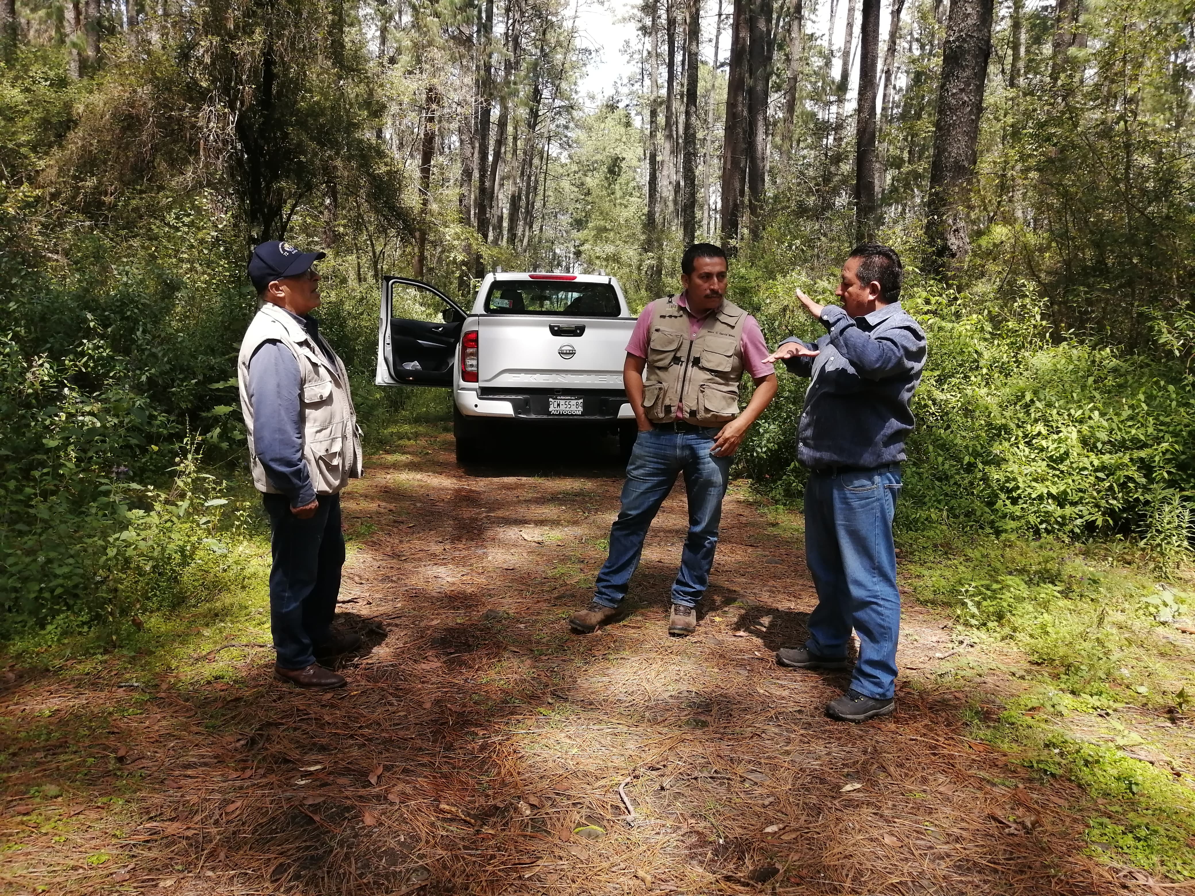 Integrantes del Comité durante un recorrido de campo